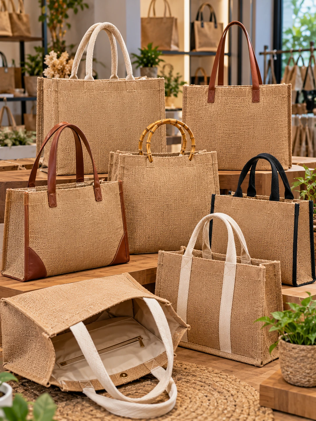 Jute Tote Bags – premium export grade jute fabric with custom options – Indian export product