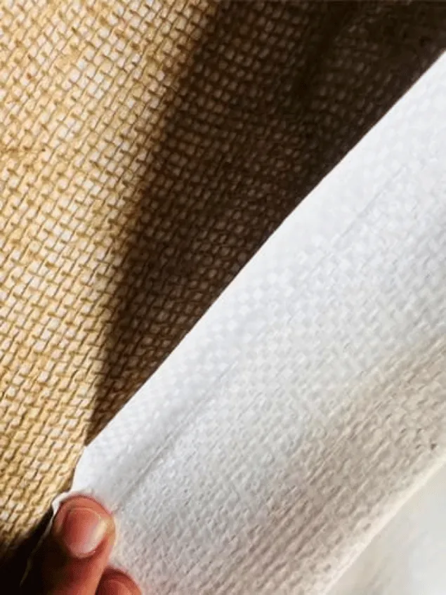 Laminated Jute Bags – LDPE lined food-grade jute packaging bags – Indian export product