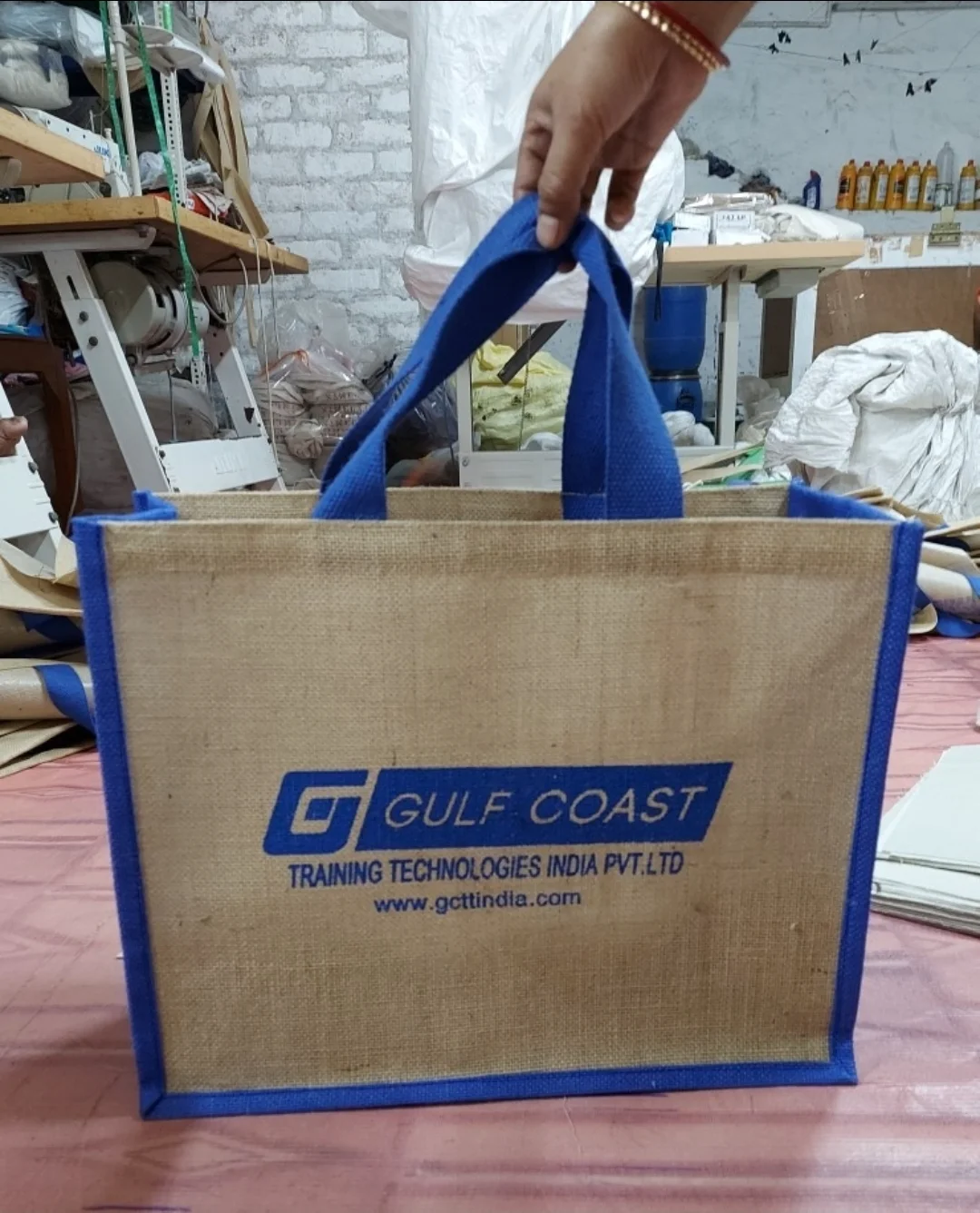Corporate Promotional Jute Bags – custom printed laminated jute bags – Indian export product
